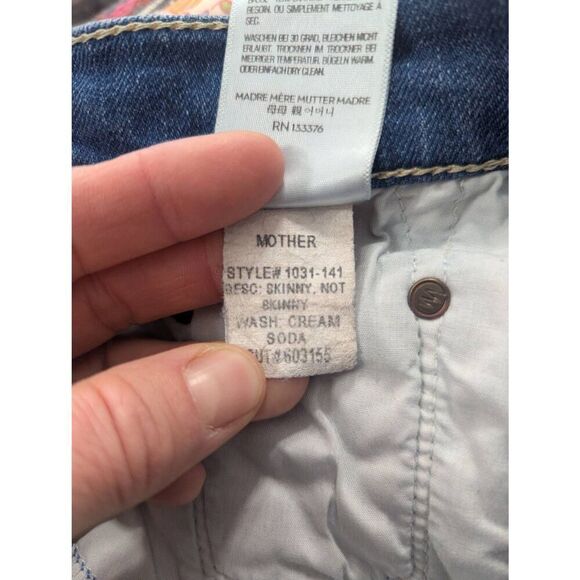 Mother Skinny, Not Skinny Jeans women's size 27‎ cream soda denim wash light - Picture 10 of 11